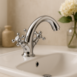 Huber Victorian Classic Mélangeur lavabo Chromé VT00051021